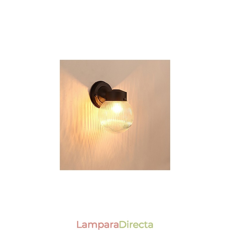 Aplique de pared con luz ambiental de estilo mini con acabado de óxido negro contemporáneo moderno