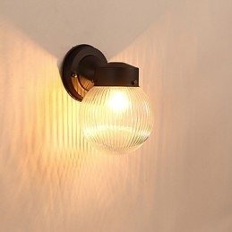 Aplique de pared con luz ambiental de estilo mini con acabado de óxido negro contemporáneo moderno