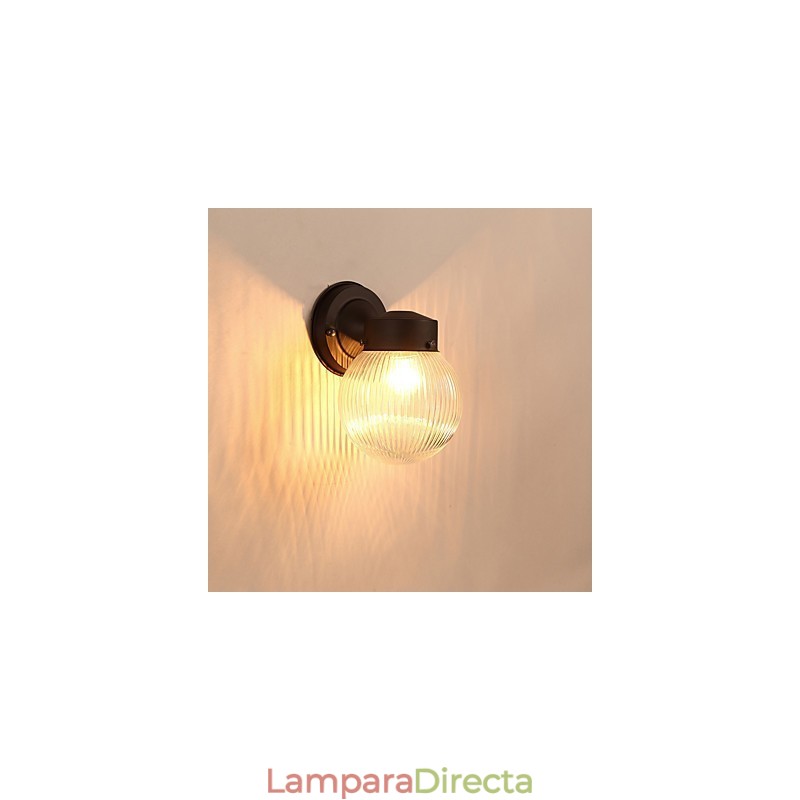 Aplique de pared con luz ambiental de estilo mini con acabado de óxido negro contemporáneo moderno