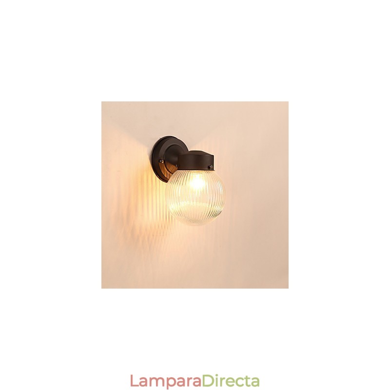 Aplique de pared con luz ambiental de estilo mini con acabado de óxido negro contemporáneo moderno