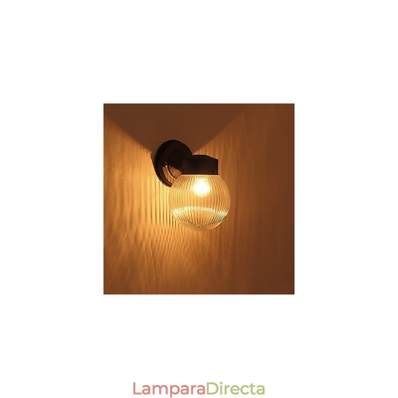 Aplique de pared con luz ambiental de estilo mini con acabado de óxido negro contemporáneo moderno