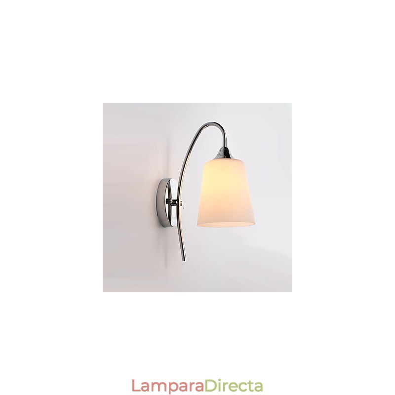 Aplique de pared con iluminación ambiental, estilo rústico contemporáneo moderno y galvanizado.