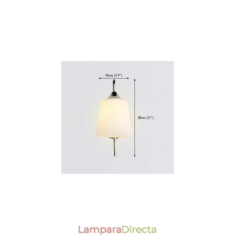 Aplique de pared con iluminación ambiental, estilo rústico contemporáneo moderno y galvanizado.