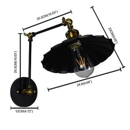 Lámpara de pared con pintura clásica tradicional rústica tipo cabaña para luces de pared empotradas.