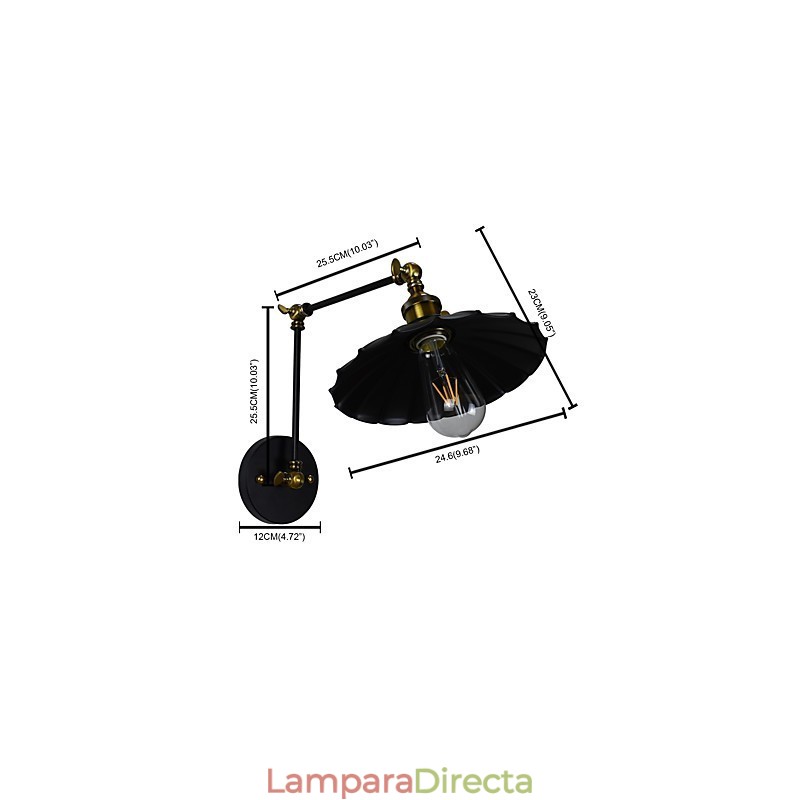 Lámpara de pared con pintura clásica tradicional rústica tipo cabaña para luces de pared empotradas.