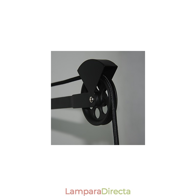 Lámpara de pared de estilo rústico americano retro creativa Lámpara de pared de polea de madera