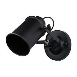 Lámpara de pared de acero pintado, estilo café americano negro, estilo retro, con sable de luz.