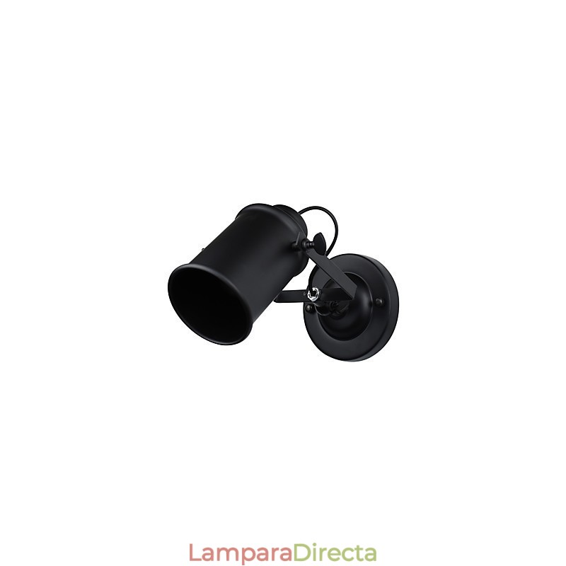 Lámpara de pared de acero pintado, estilo café americano negro, estilo retro, con sable de luz.
