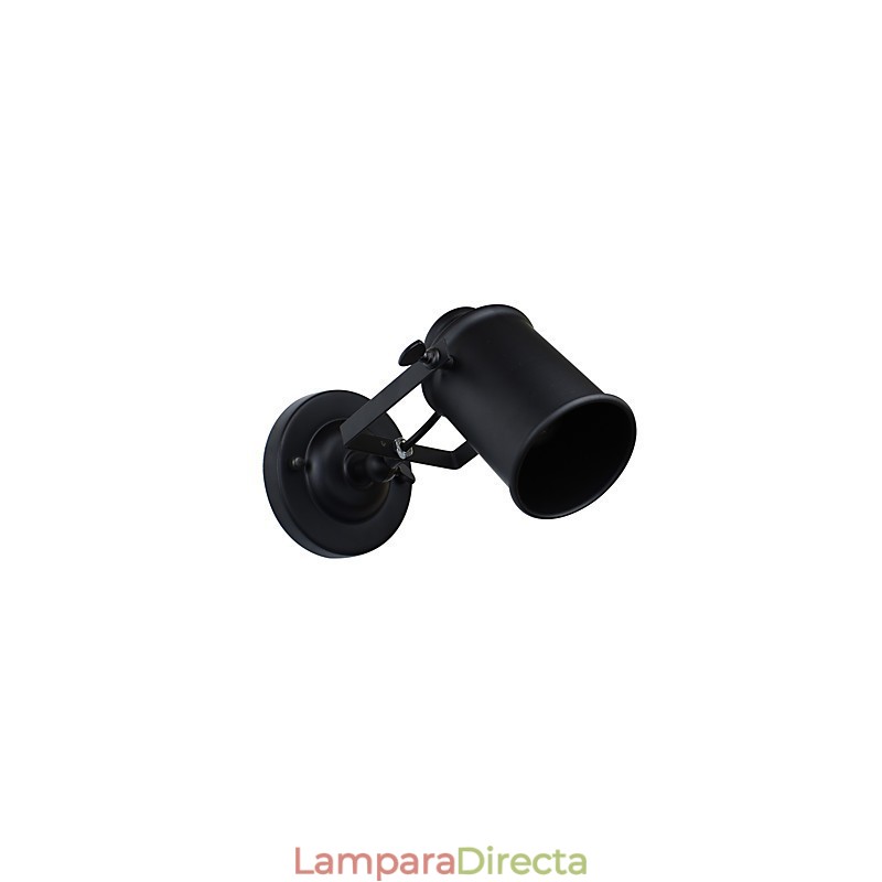 Lámpara de pared de acero pintado, estilo café americano negro, estilo retro, con sable de luz.