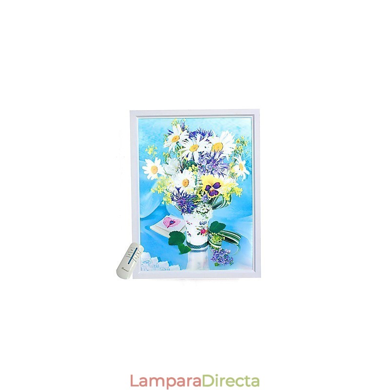 Pintura contemporánea moderna integrada para apliques de pared con luz ambiental.