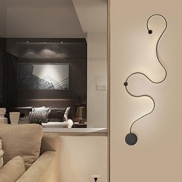 Apliques de pared modernos y contemporáneos de aluminio para dormitorio, escalera, sala de estar.