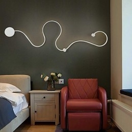 Apliques de pared modernos y contemporáneos de aluminio para dormitorio, escalera, sala de estar.
