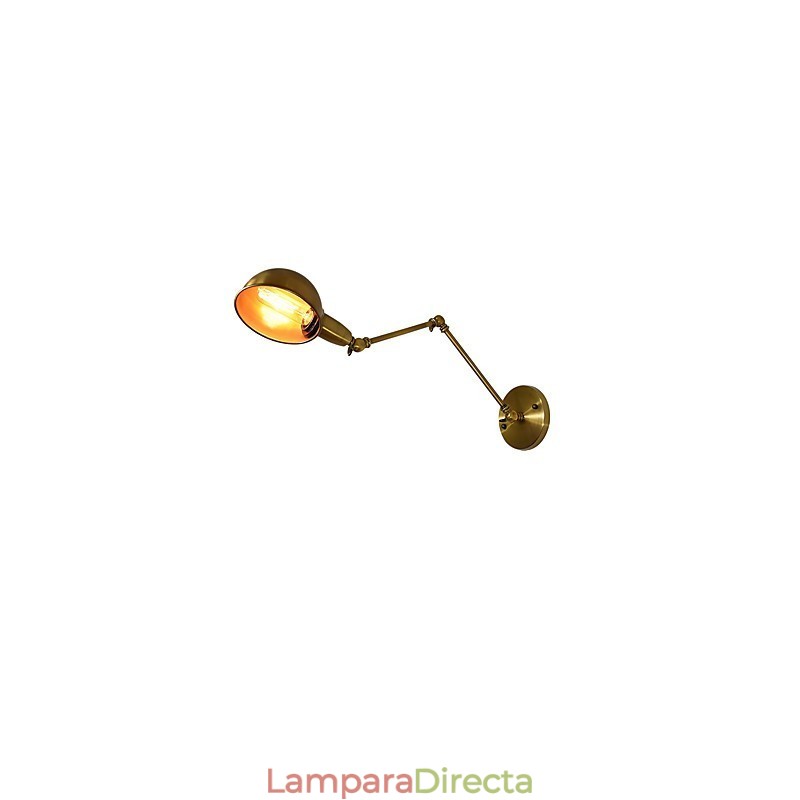 Lámpara de pared rústica tradicional clásica de latón antiguo para iluminación empotrada.