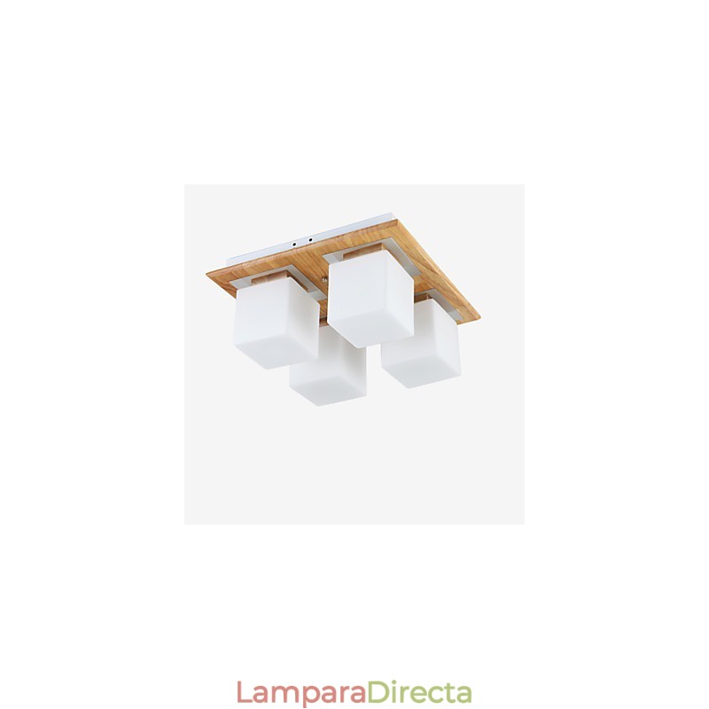 Lámpara empotrada estilo mini moderna contemporánea de madera y bambú