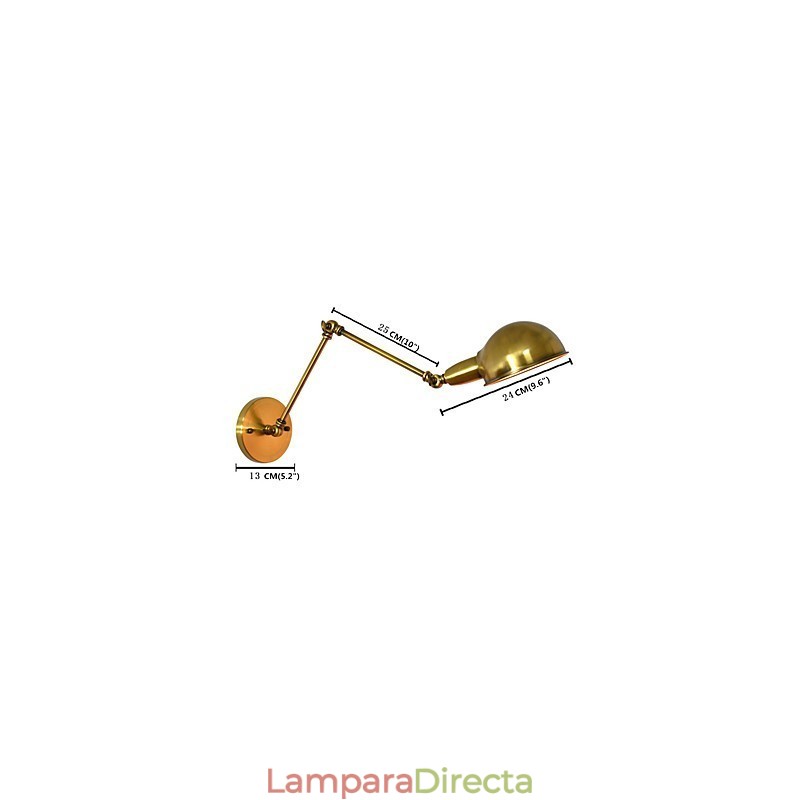 Lámpara de pared rústica tradicional clásica de latón antiguo para iluminación empotrada.