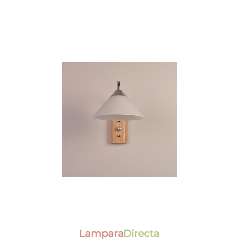 Lámpara de pared sencilla, lámpara de noche, lámpara de escritorio con pantalla de vidrio y madera maciza para dormitorio, tocador, sala de estar, habitación de bebé, dormitorio universitario, mesa de centro, librería