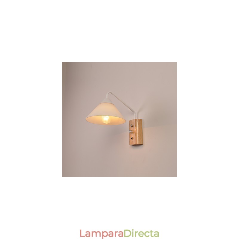 Lámpara de pared sencilla, lámpara de noche, lámpara de escritorio con pantalla de vidrio y madera maciza para dormitorio, tocador, sala de estar, habitación de bebé, dormitorio universitario, mesa de centro, librería