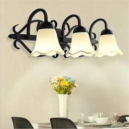 Lámpara de pared con luz ambiental de estilo retro campestre para proteger los ojos