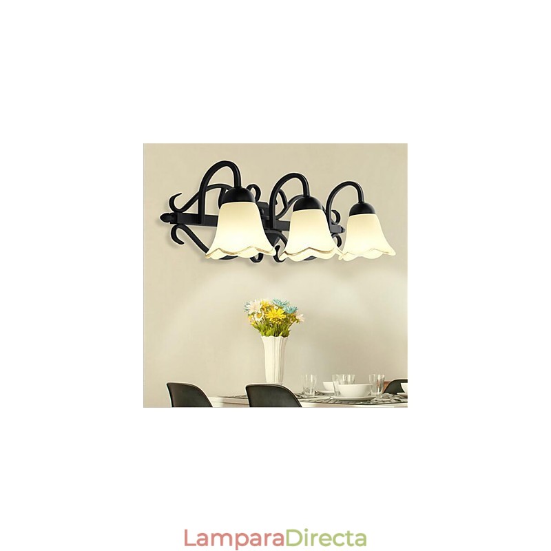 Lámpara de pared con luz ambiental de estilo retro campestre para proteger los ojos