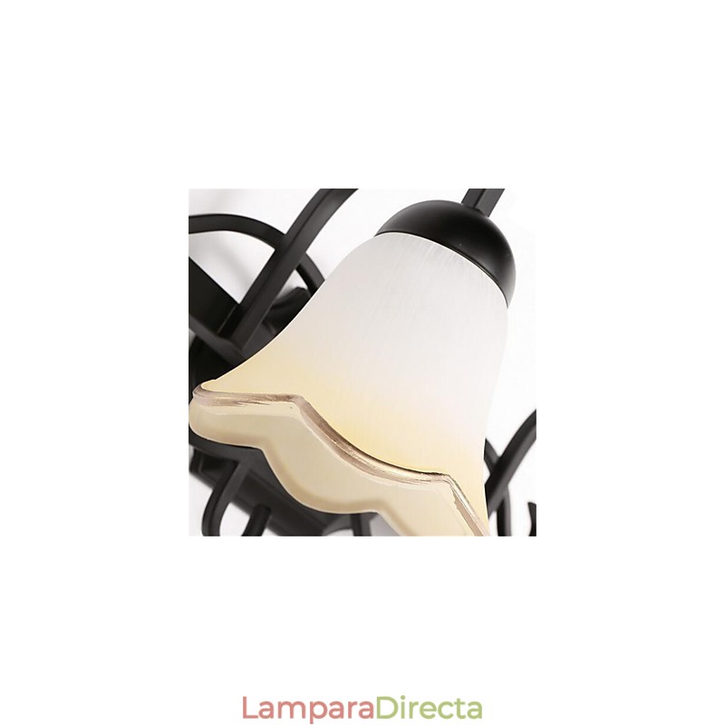 Lámpara de pared con luz ambiental de estilo retro campestre para proteger los ojos