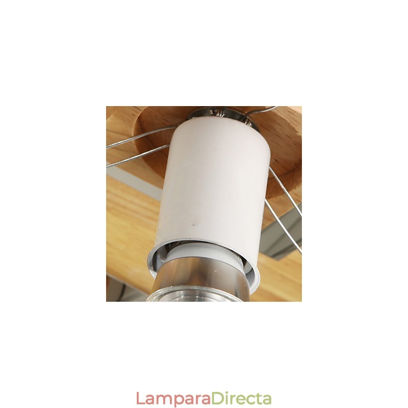 Lámpara empotrada estilo mini moderna contemporánea de madera y bambú