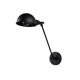 Lámpara de pared de acero pintado, estilo café americano negro, estilo retro, con sable de luz.