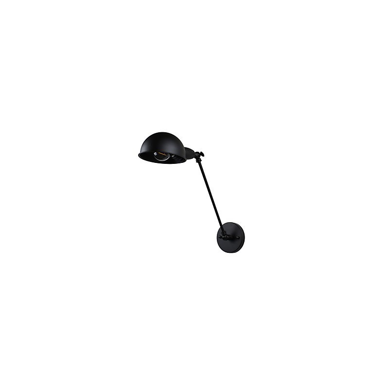 Lámpara de pared de acero pintado, estilo café americano negro, estilo retro, con sable de luz.