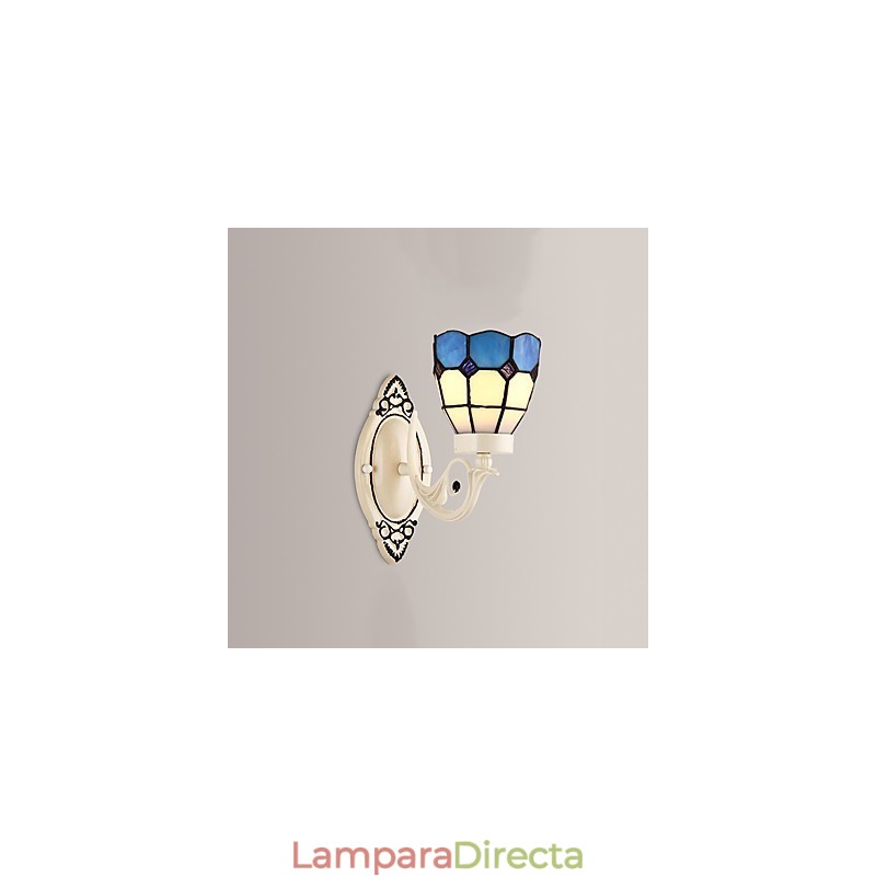 Apliques de pared con luz ambiental con pintura rústica tipo cabaña