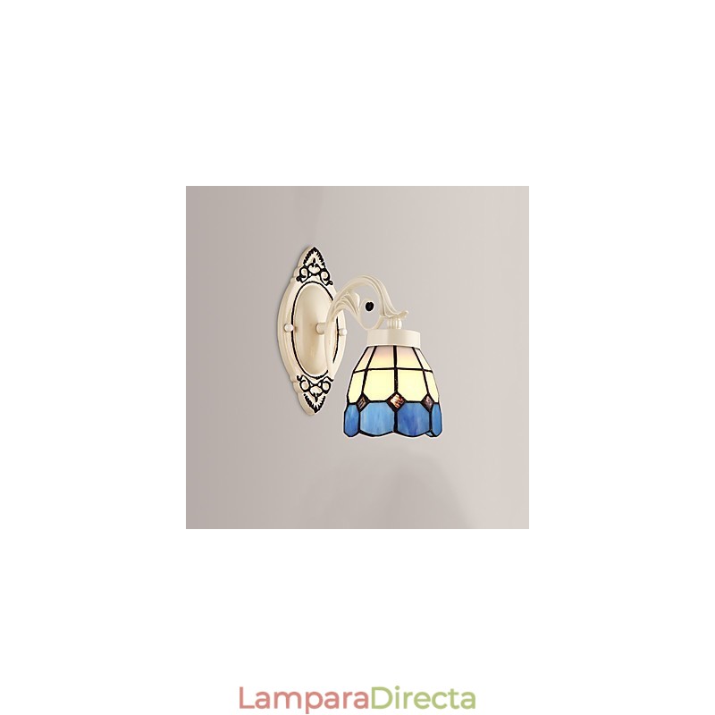 Apliques de pared con luz ambiental con pintura rústica tipo cabaña