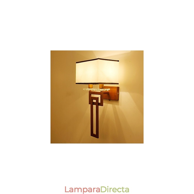 Pintura contemporánea moderna integrada para apliques de pared con luz ambiental.