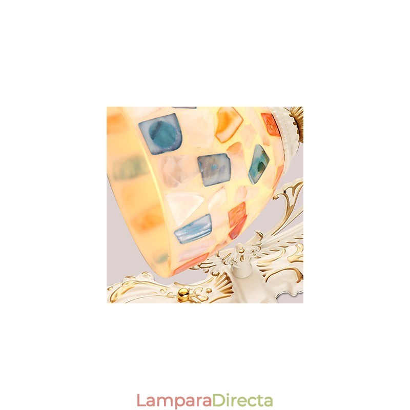 Apliques de pared con luz empotrada con pintura rústica tipo cabaña