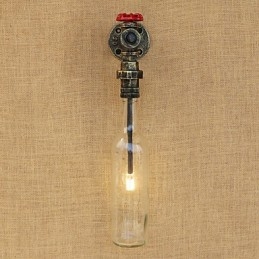 Lámpara de bronce antiguo estilo retro campestre para protección ocular de estilo mini, luz ambiental