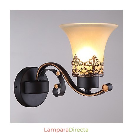 Lámpara de pared vintage de metal con vidrio y estilo campestre americano de una sola cabeza para comedor, sala de estar, entrada, vestíbulo, lámpara de pared decorativa Lámpara de pared vintage de metal con vidrio y estilo campestre americano de una sola cabeza para comedor, sala de estar, entrada, vestíbulo, lámpara de pared decorativa