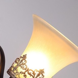 Lámpara de pared vintage de metal con vidrio y estilo campestre americano de una sola cabeza para comedor, sala de estar, entrada, vestíbulo, lámpara de pared decorativa