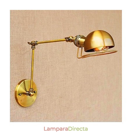 Lámpara de pared con luz ambiental y protección ocular con brazo oscilante estilo mini con pintura rústica vintage Lámpara de pared con luz ambiental y protección ocular con brazo oscilante estilo mini con pintura rústica vintage