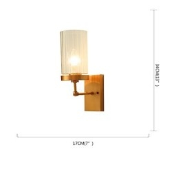 Aplique de pared de latón clásico tradicional de estilo campestre para iluminación ascendente de estilo mini.