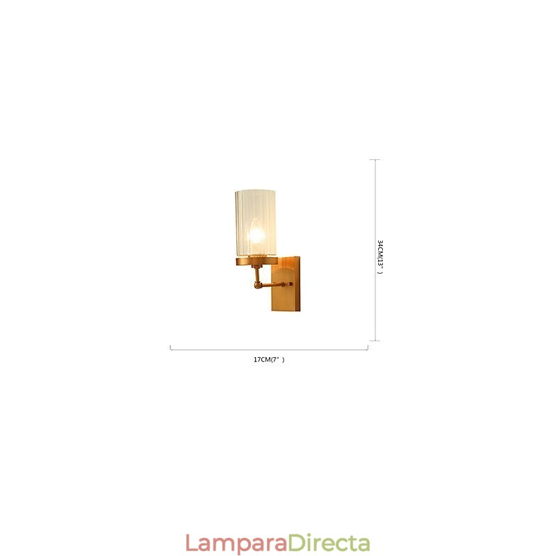 Aplique de pared de latón clásico tradicional de estilo campestre para iluminación ascendente de estilo mini.