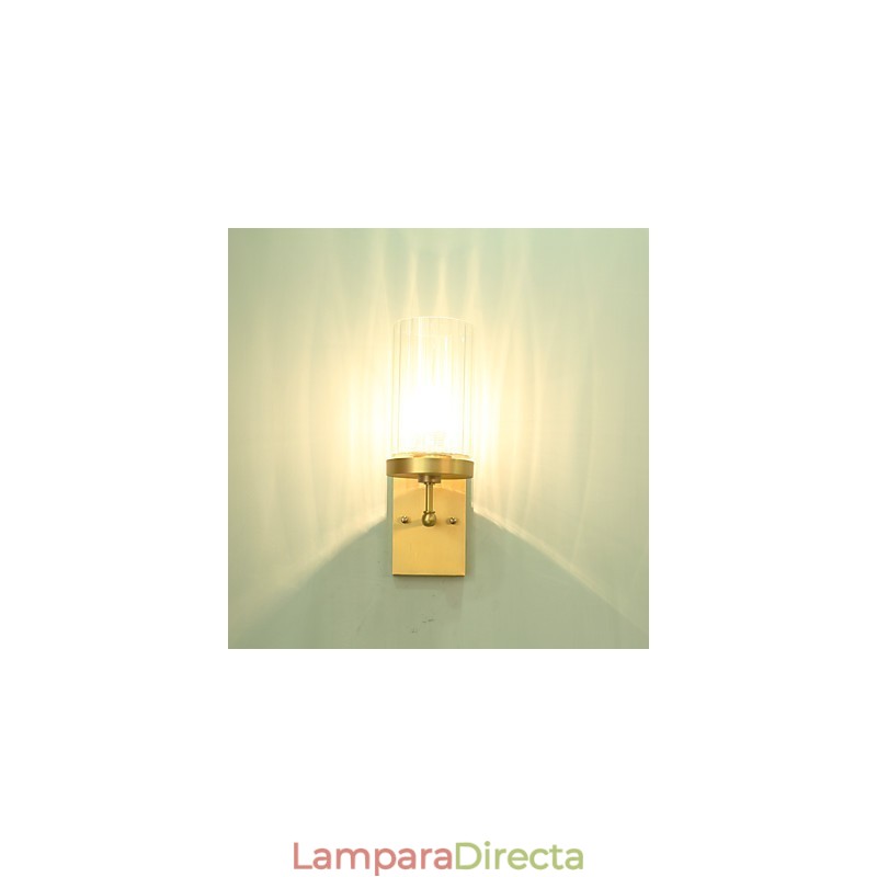 Aplique de pared de latón clásico tradicional de estilo campestre para iluminación ascendente de estilo mini.