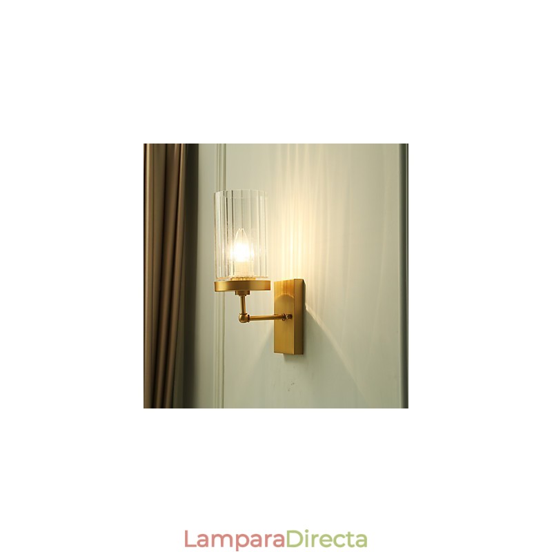 Aplique de pared de latón clásico tradicional de estilo campestre para iluminación ascendente de estilo mini.
