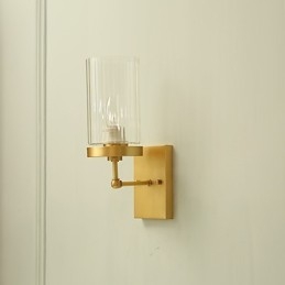 Aplique de pared de latón clásico tradicional de estilo campestre para iluminación ascendente de estilo mini.