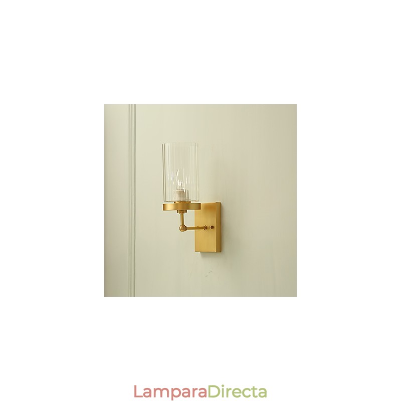 Aplique de pared de latón clásico tradicional de estilo campestre para iluminación ascendente de estilo mini.