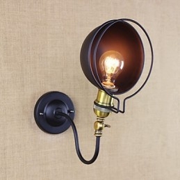 Apliques de pared con luz descendente de estilo mini con protección ocular, con pintura retro de estilo campestre simple.