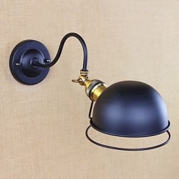 Apliques de pared con luz descendente de estilo mini con protección ocular, con pintura retro de estilo campestre simple.