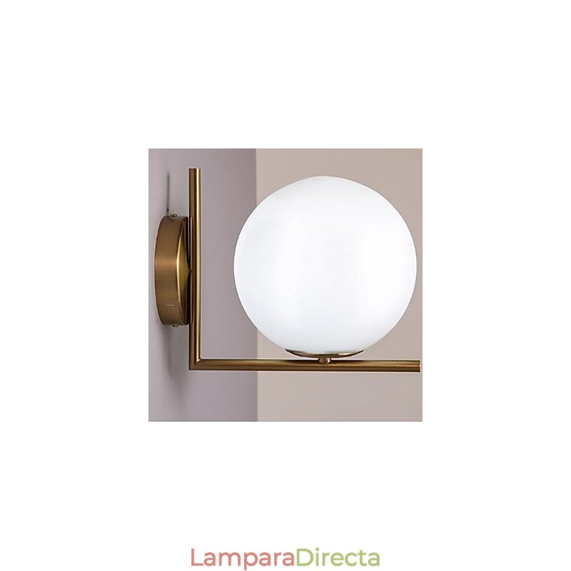 Lámpara de pared de vidrio contemporánea y contratada con individualidad en hierro forjado