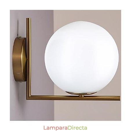 Lámpara de pared de vidrio contemporánea y contratada con individualidad en hierro forjado Lámpara de pared de vidrio contemporánea y contratada con individualidad en hierro forjado