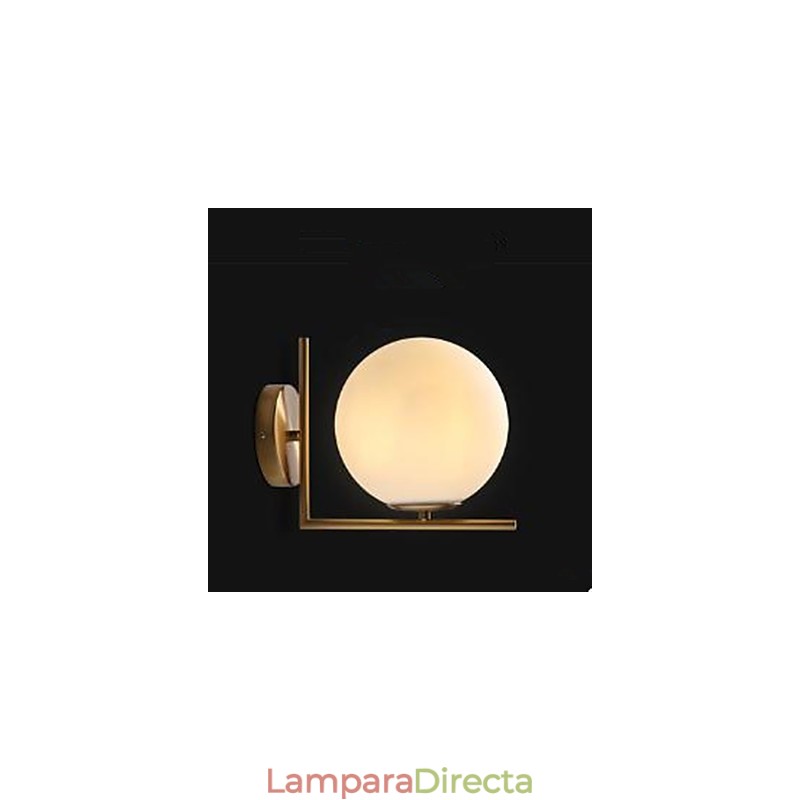 Lámpara de pared de vidrio contemporánea y contratada con individualidad en hierro forjado