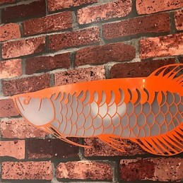 Lámparas de pared modernas con forma de pez, estilo sencillo, iluminación acrílica, para sala de estar, pasillo, dormitorio, hotel, habitaciones, decoración, iluminación.