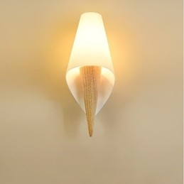 Apliques de pared con luz ambiental de estilo rural sencillo para proteger los ojos, lámpara de pared cálida de estilo europeo para dormitorio.