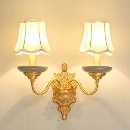 Aplique de pared de latón clásico tradicional de estilo campestre simple para apliques de pared de estilo mini, luz de pared de PU
