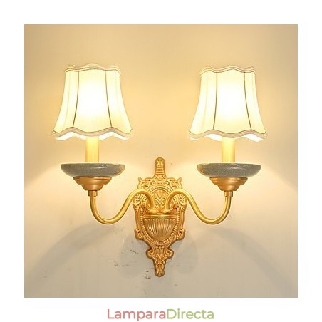 Aplique de pared de latón clásico tradicional de estilo campestre simple para apliques de pared de estilo mini, luz de pared de PU